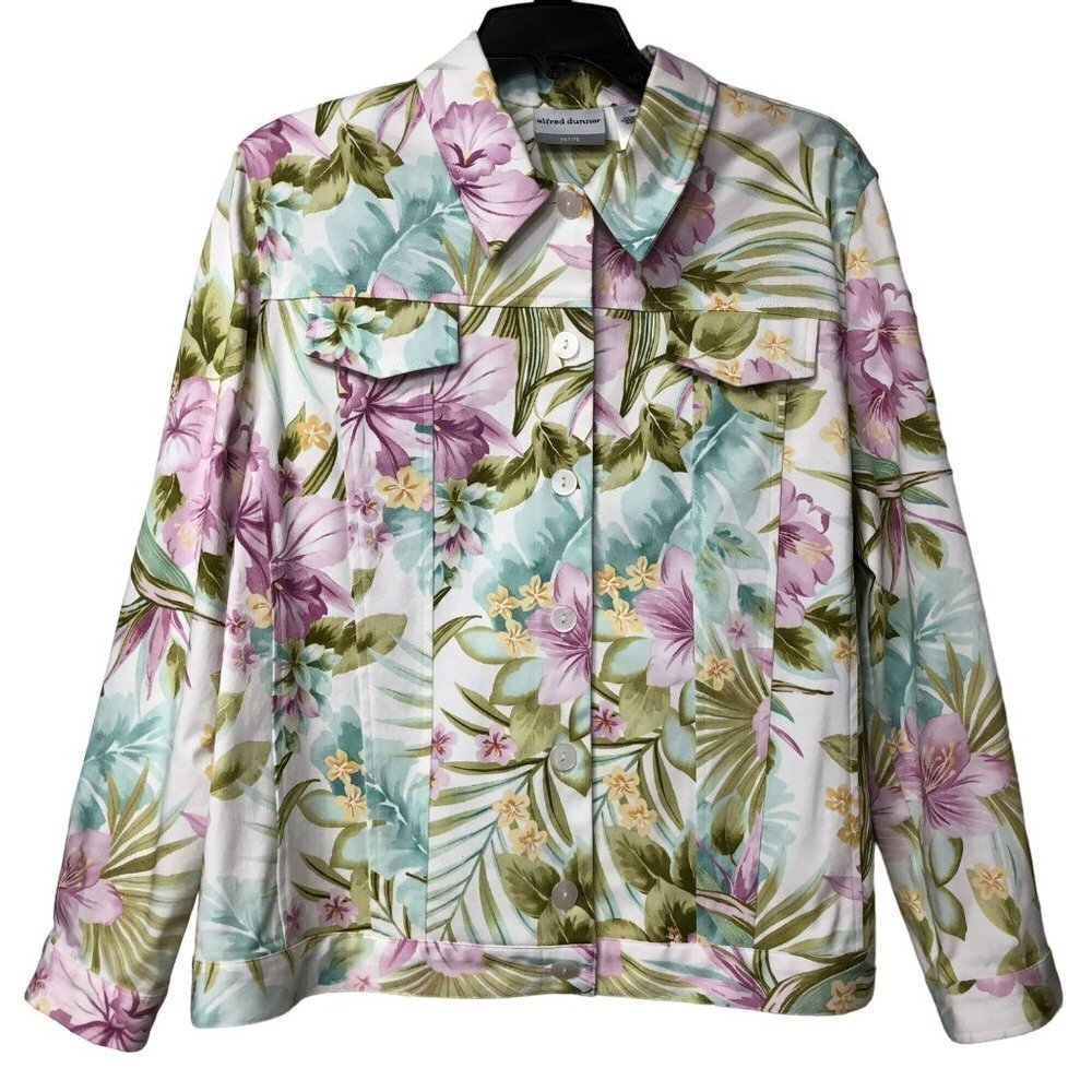 ALFRED DUNNER WOMEN FLORAL‎ JACKET 16 Petite